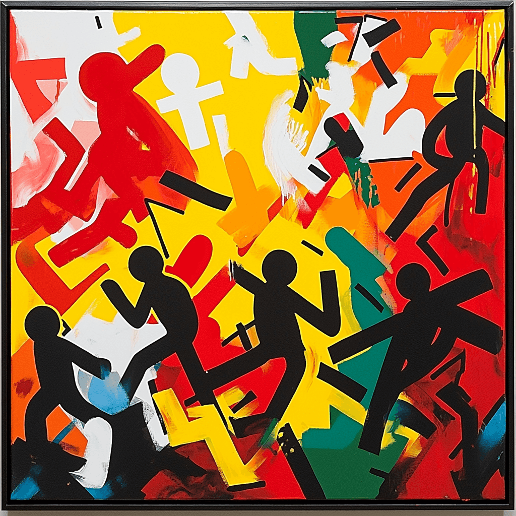 Keith Haring Inspired Kaleidoscope Of Dreams DIY Paint By Numbers