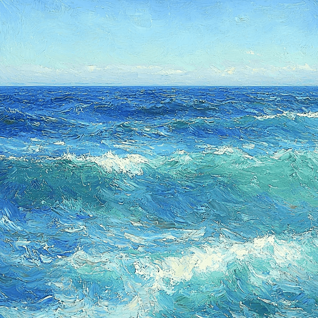 Paul Cézanne Inspired Infinite Ocean Rhythm Numbered Painting Kits