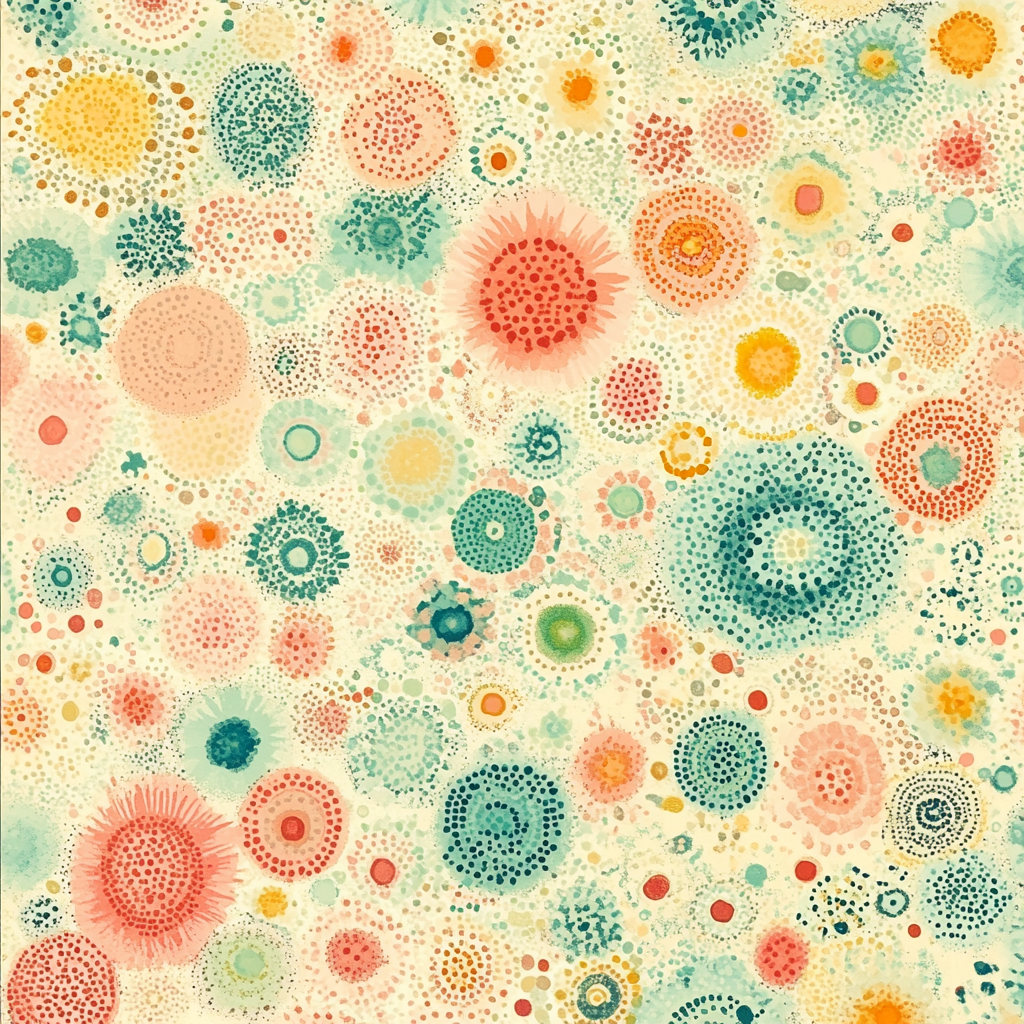 Georges Seurat Inspired Floral Microcosm Painting by numbers kit