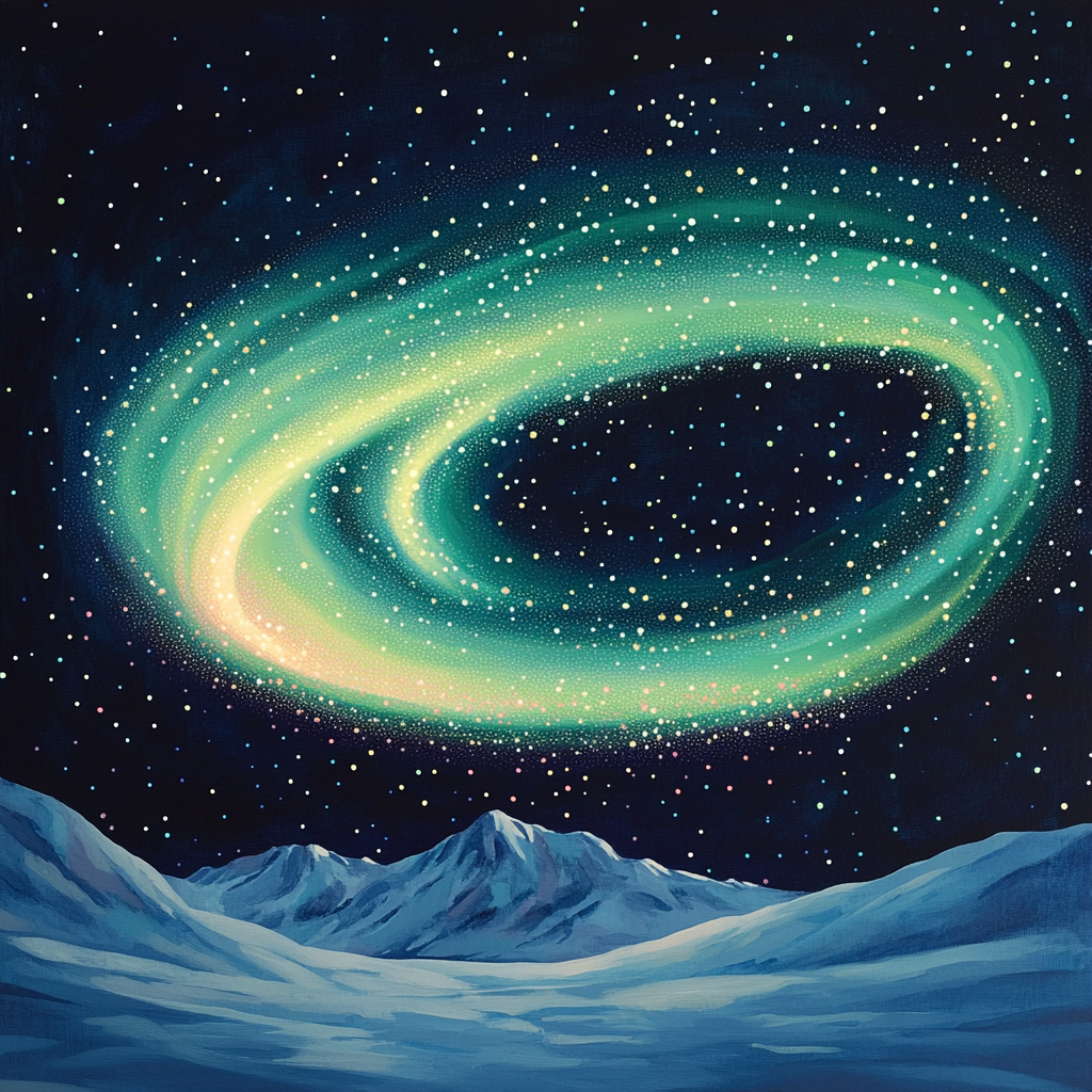 Georges Seurat Inspired Celestial Aurora DIY paint by numbers