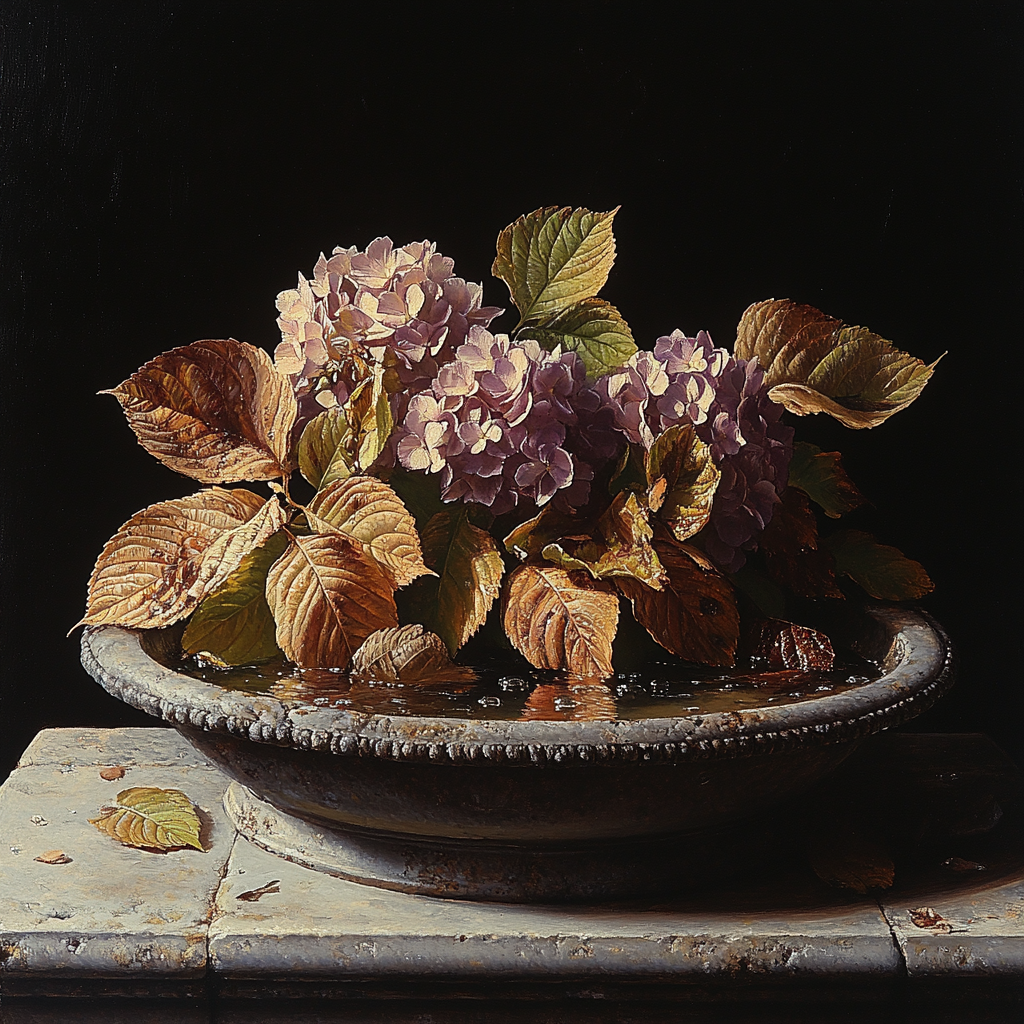 Caravaggio Inspired Candleless Lunar Bouquet Number painting