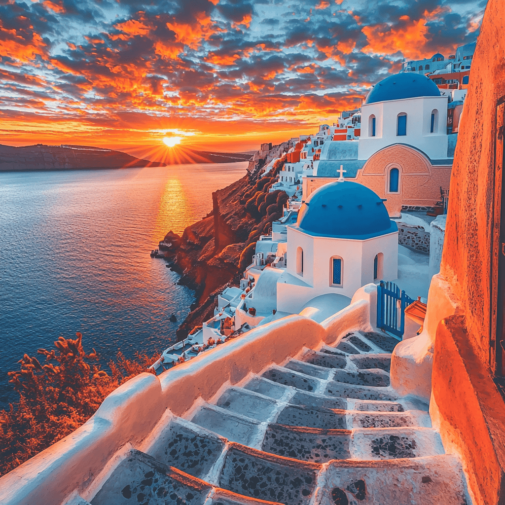 Santorini, Greece Painting Number Kit