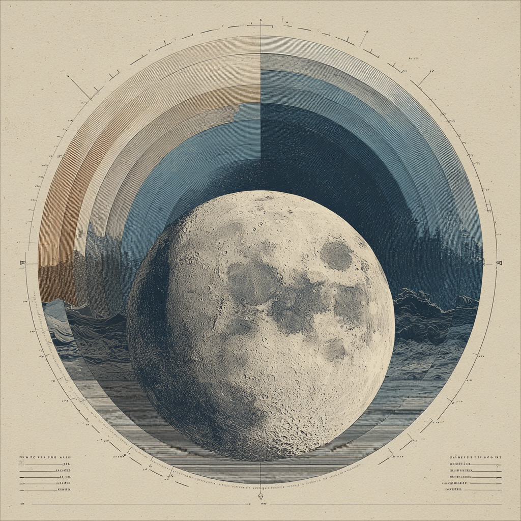 Lunar Cartouche Quiet Halo paint by number