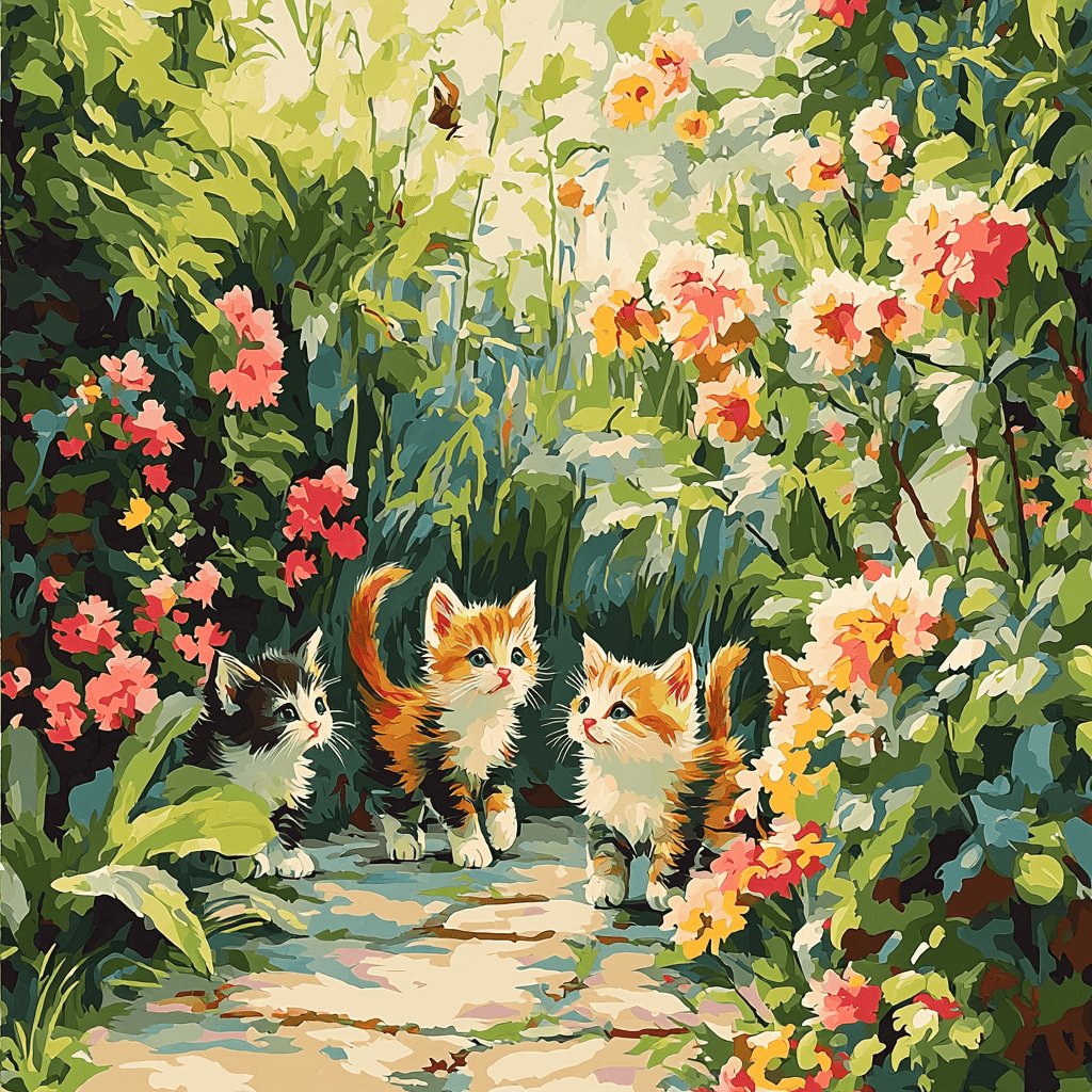 Beatrix Potter Inspired Charming Kittens Paint By Numbers