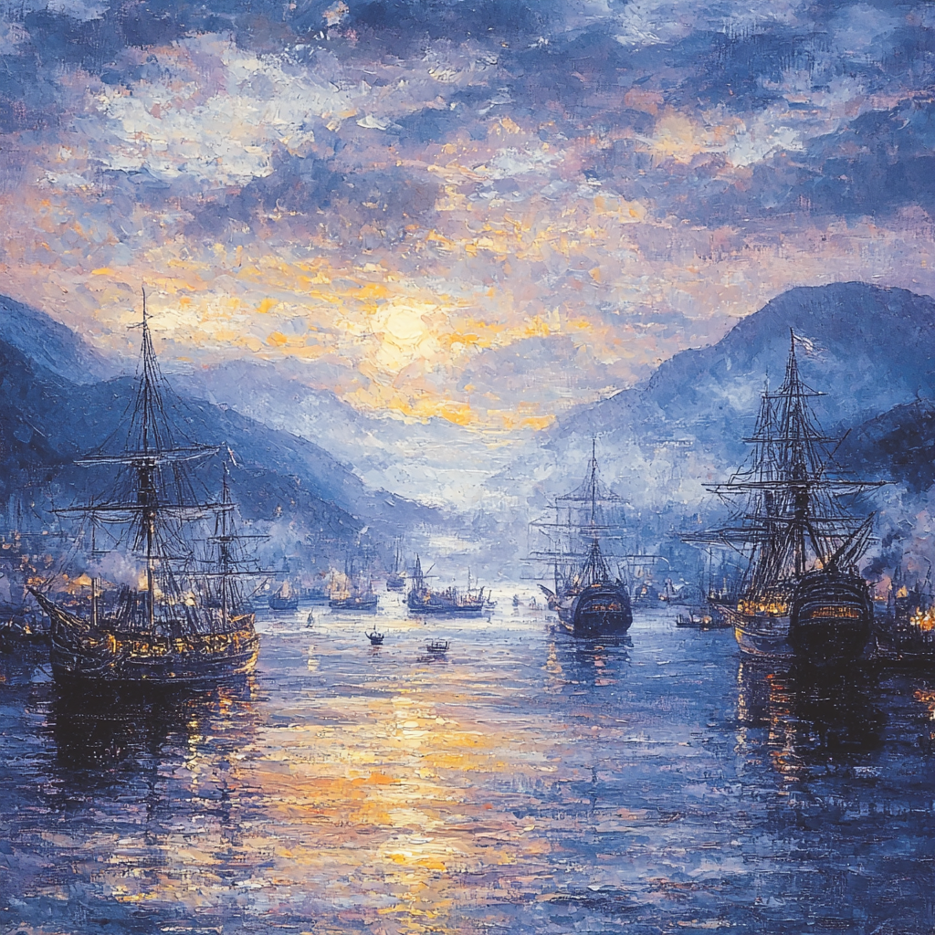 J.M.W. Turner Inspired Fantasy Harbor Numbered Painting Kits