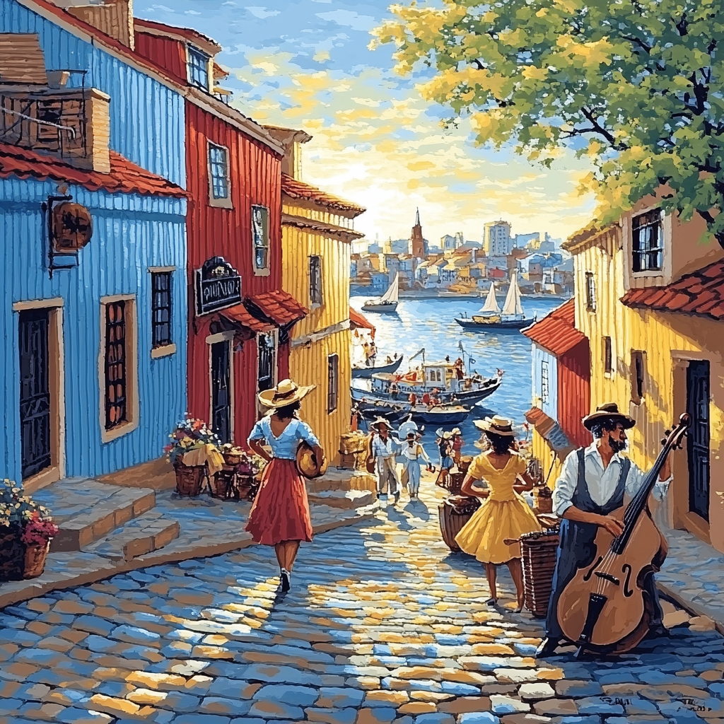 La Boca Colorful Walkway Buenos Aires Argentina Paint by numbers kits