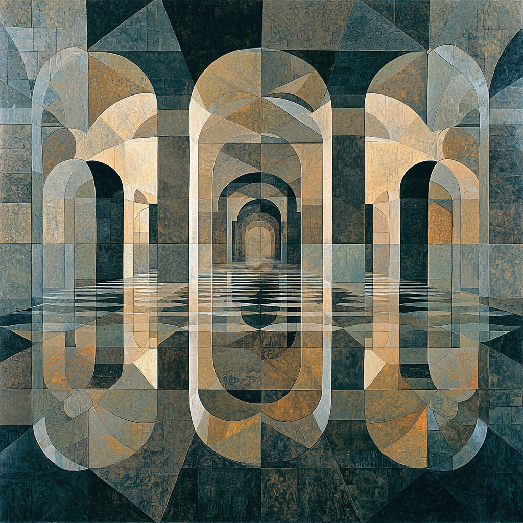 M.C. Escher Inspired Complex Reflections Paint By Numbers