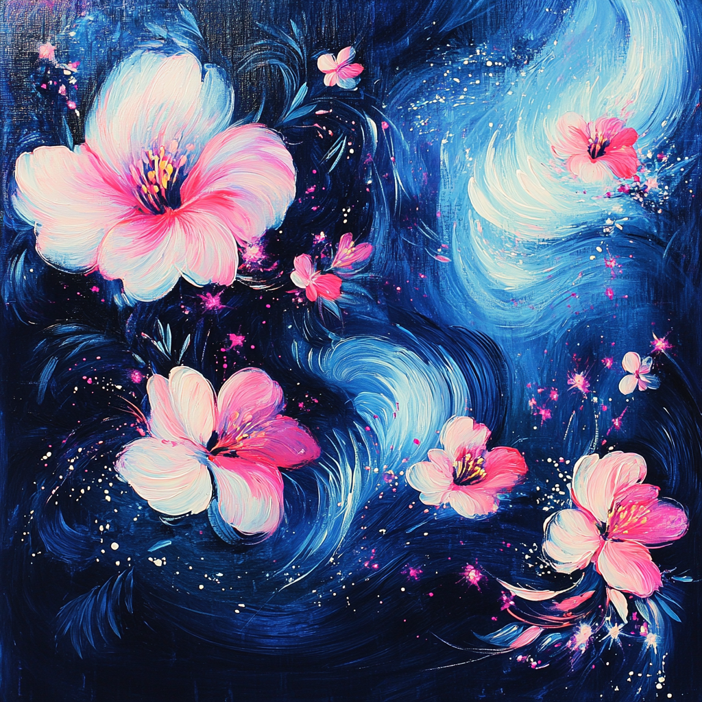 Edgar Degas Inspired Nebula Garden paint by number