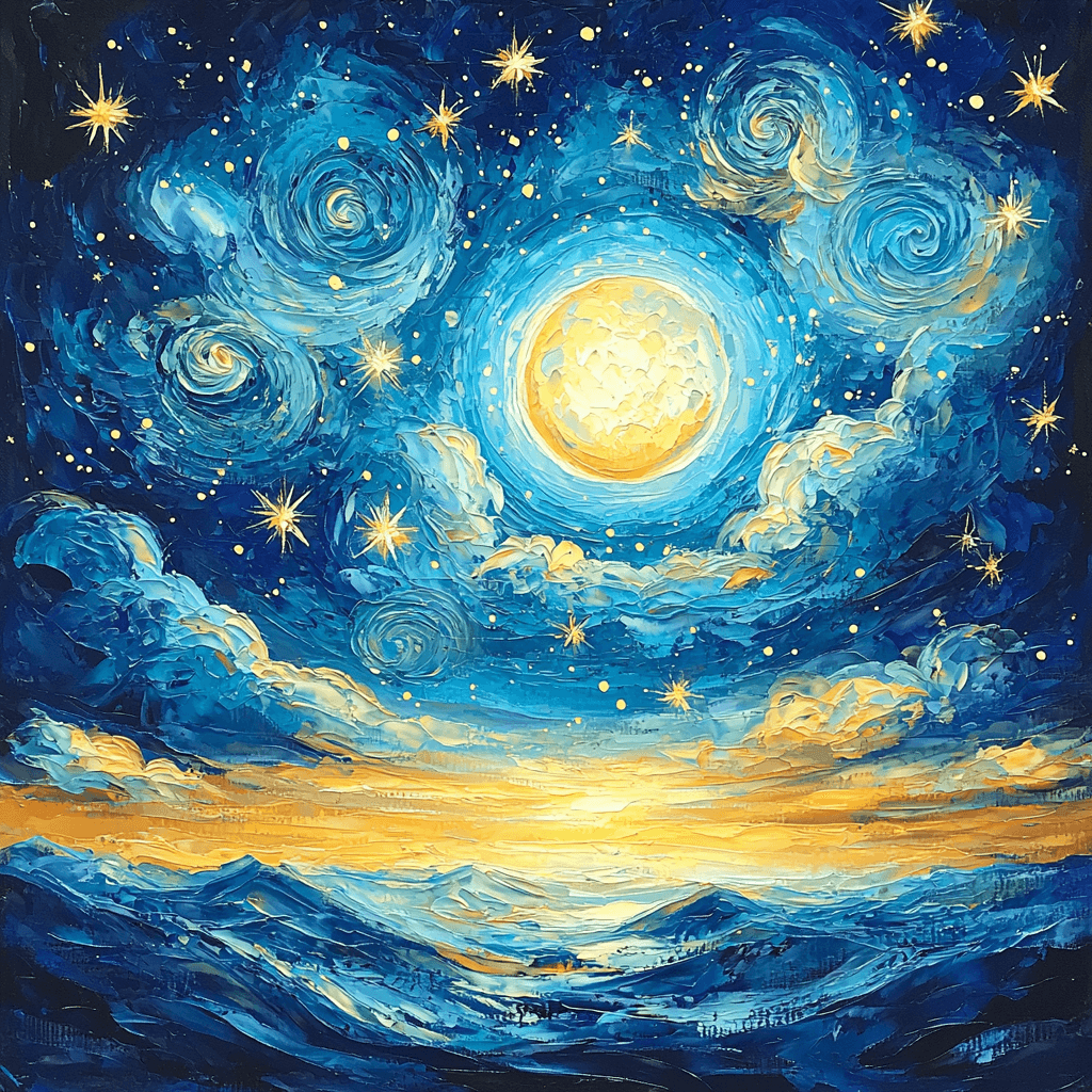 Vincent Van Gogh Inspired Serenade Of Stars Paint By Color