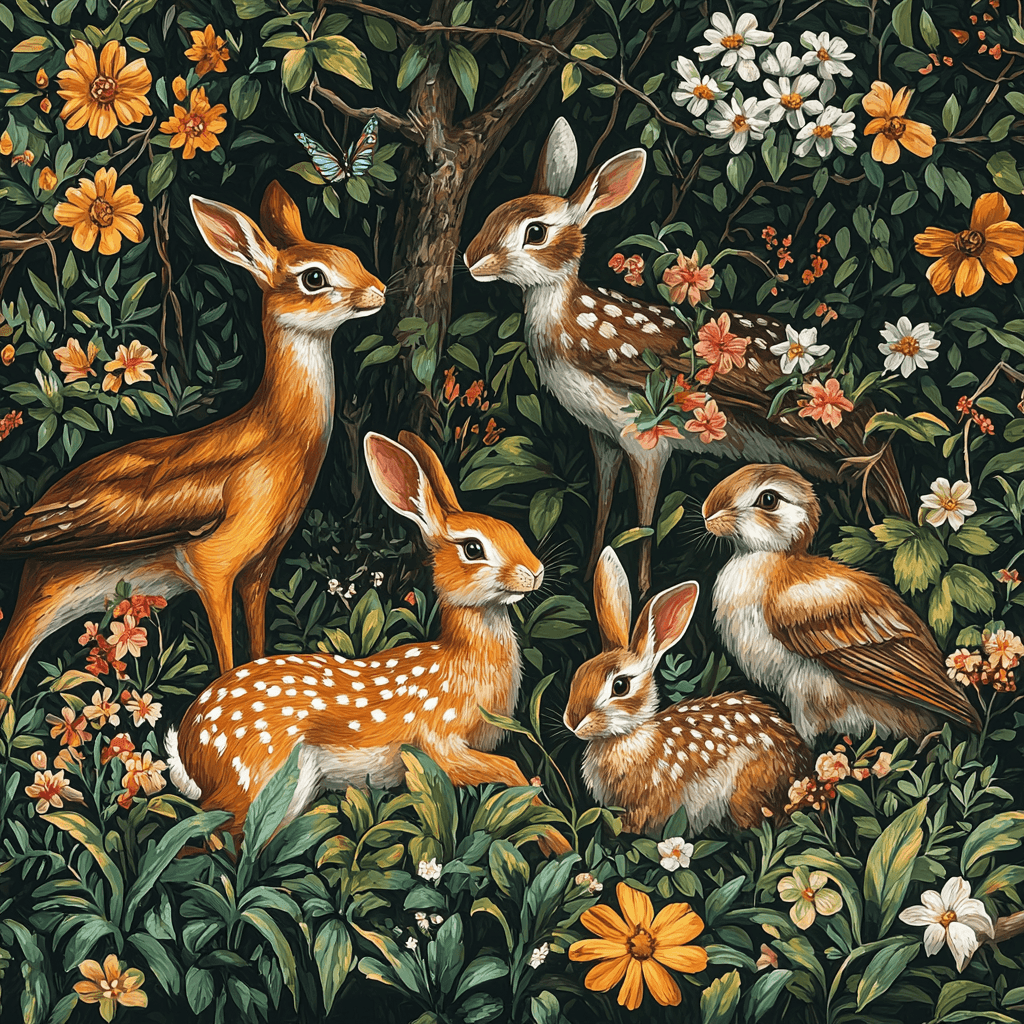 John James Audubon Inspired Animals In Harmony Numbered Painting Kits