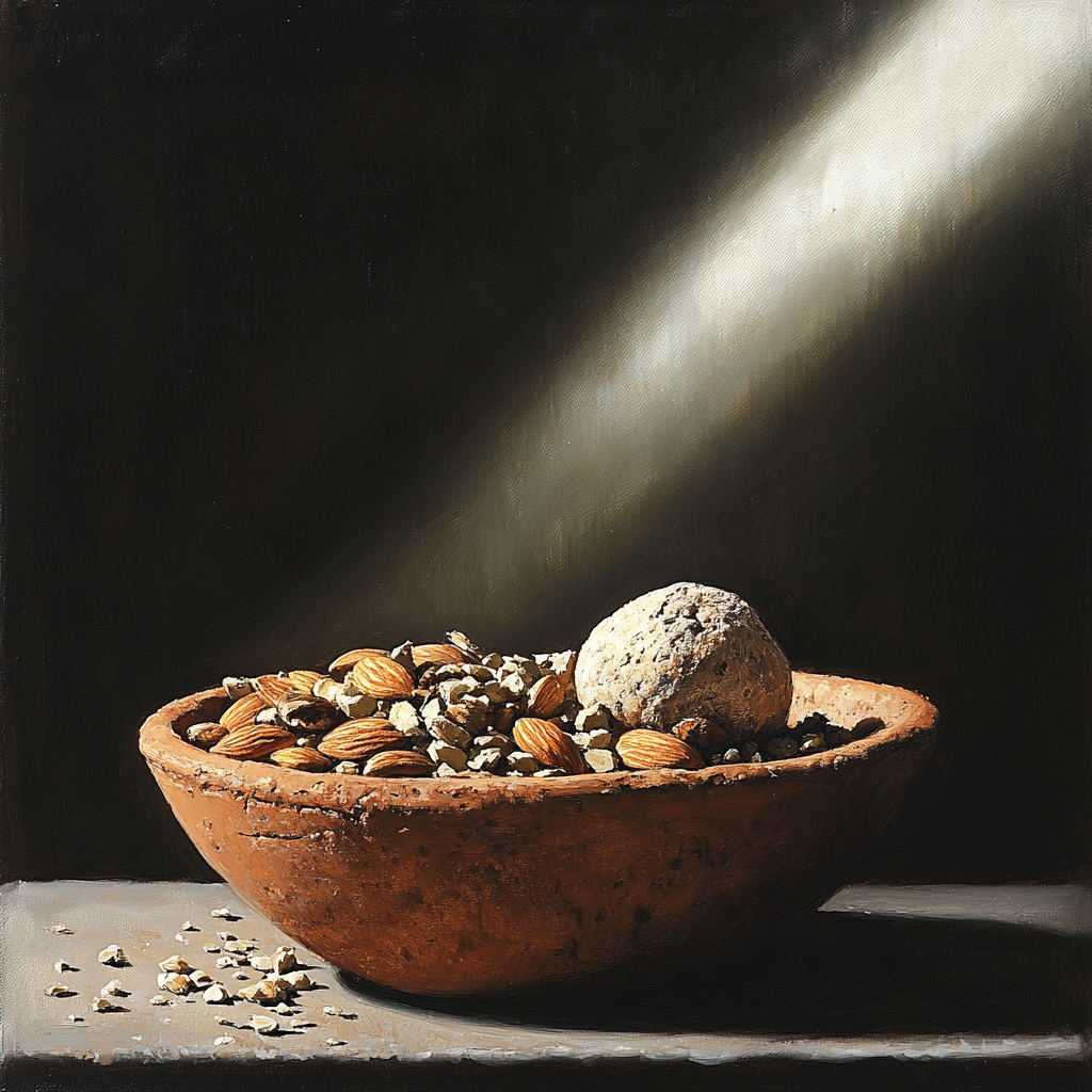 Caravaggio Inspired Rustic Seed And Stone Study Paint by numbers kits