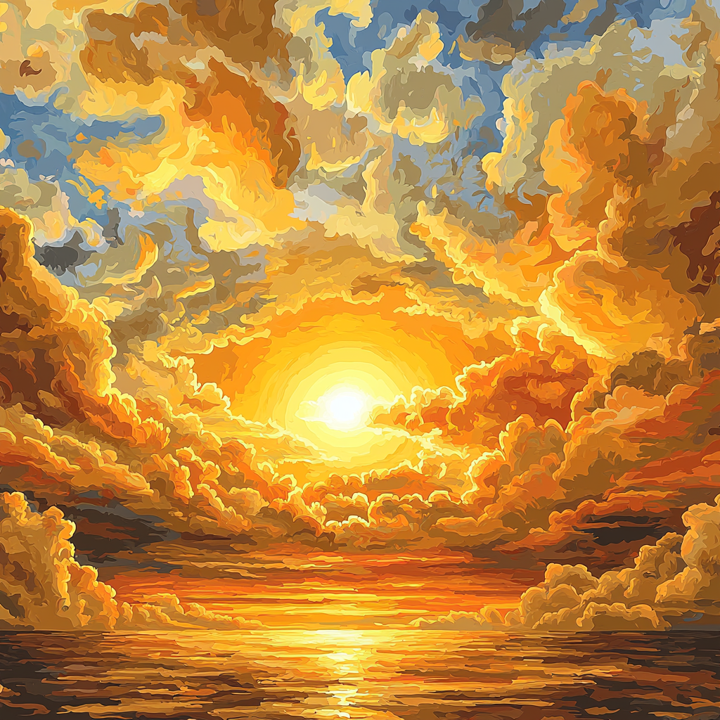 Leonardo Da Vinci Inspired Luminous Horizon DIY Paint By Numbers