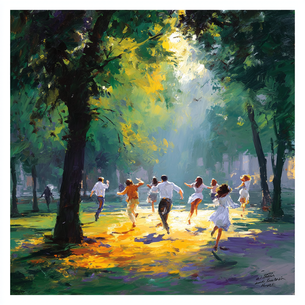 Joy In A Garden Swing Painting By Numbers Kit