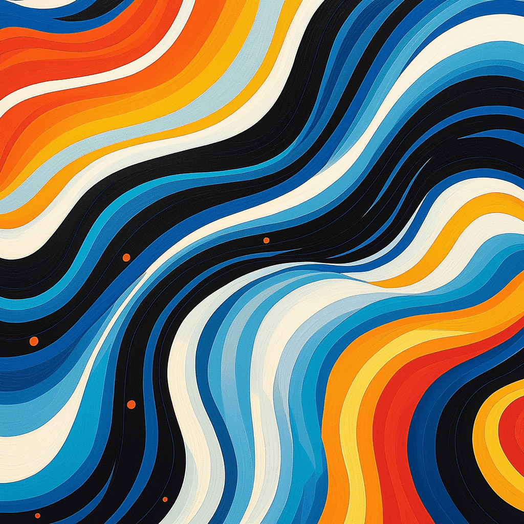 Yayoi Kusama Inspired Cosmic Wave Patterns Paint By Number