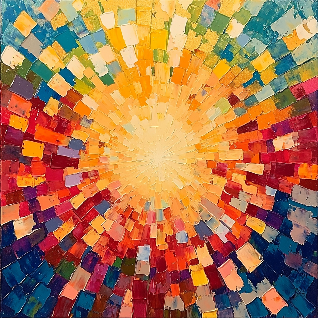 Georges Seurat Inspired Shattered Prism DIY Paint By Numbers