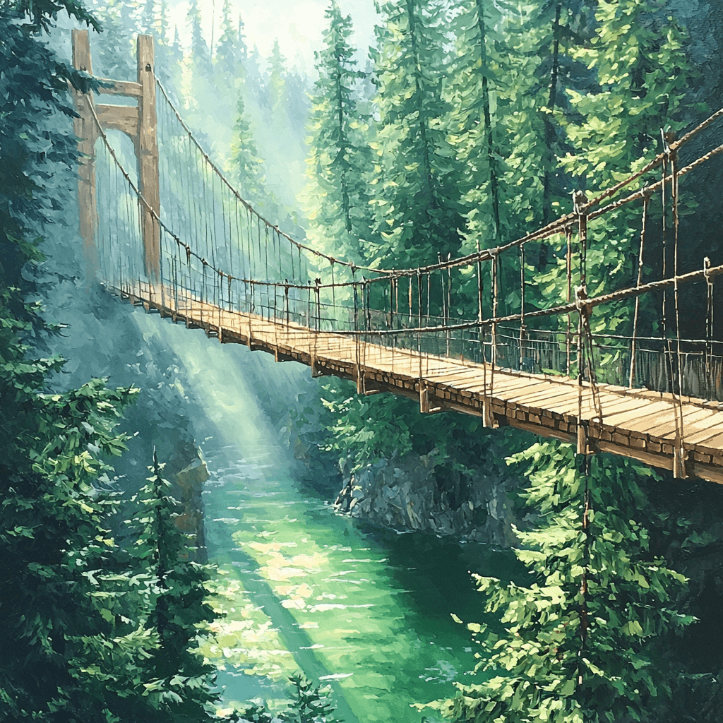 Capilano Suspension Bridge - Vancouver Numbered Painting Kits