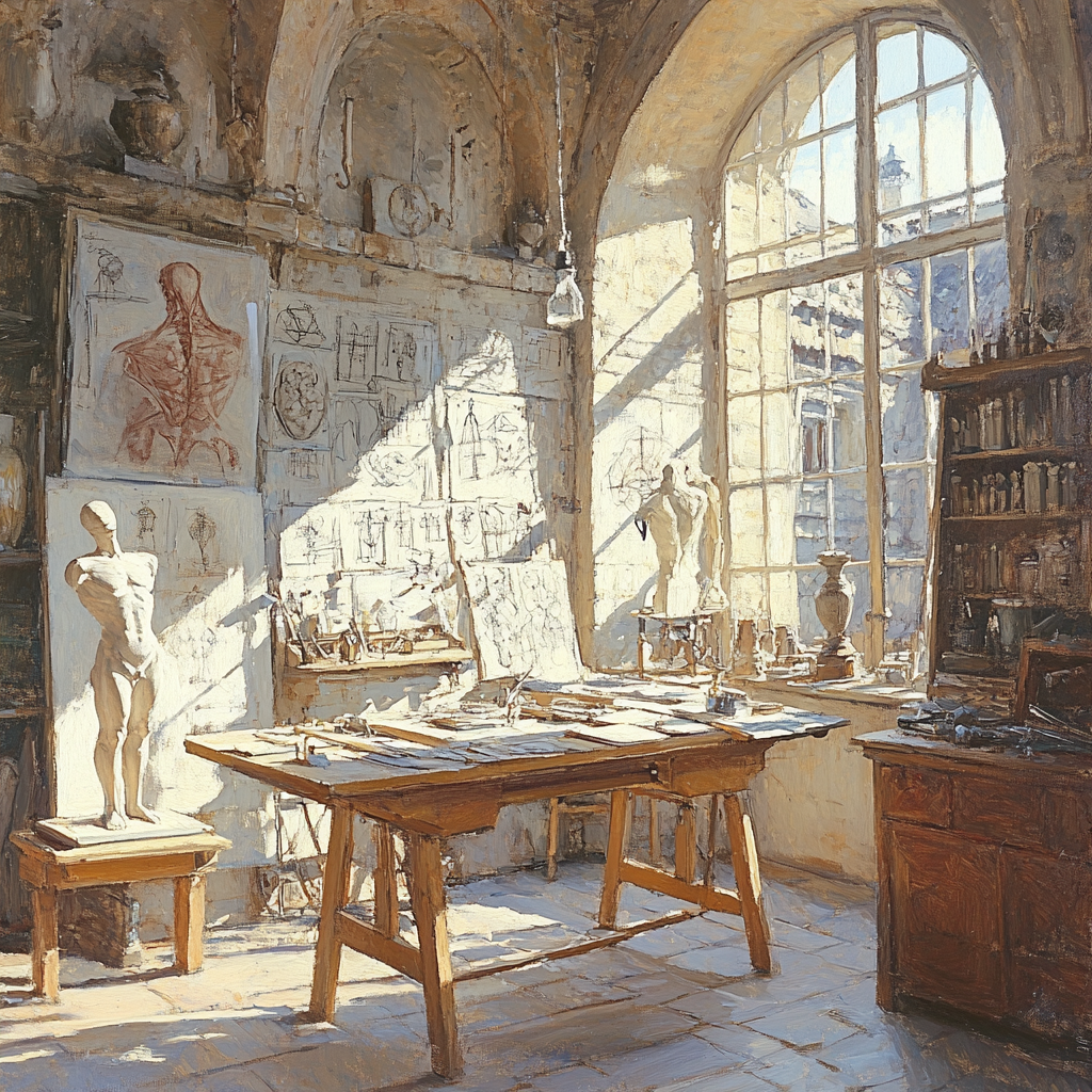 Leonardo Da Vinci Inspired Inventors Study DIY paint by numbers