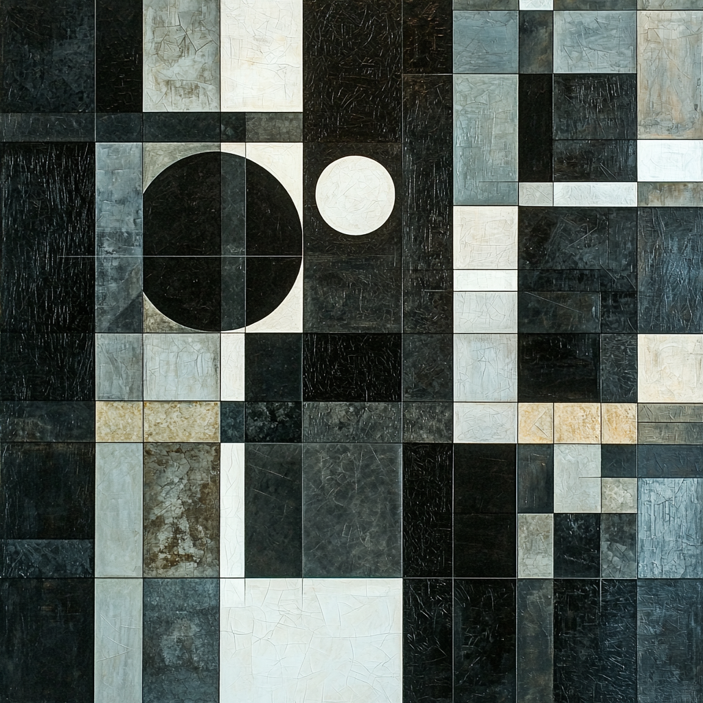 Kazimir Malevich Inspired Monochrome Fusion Numbered Painting Kits