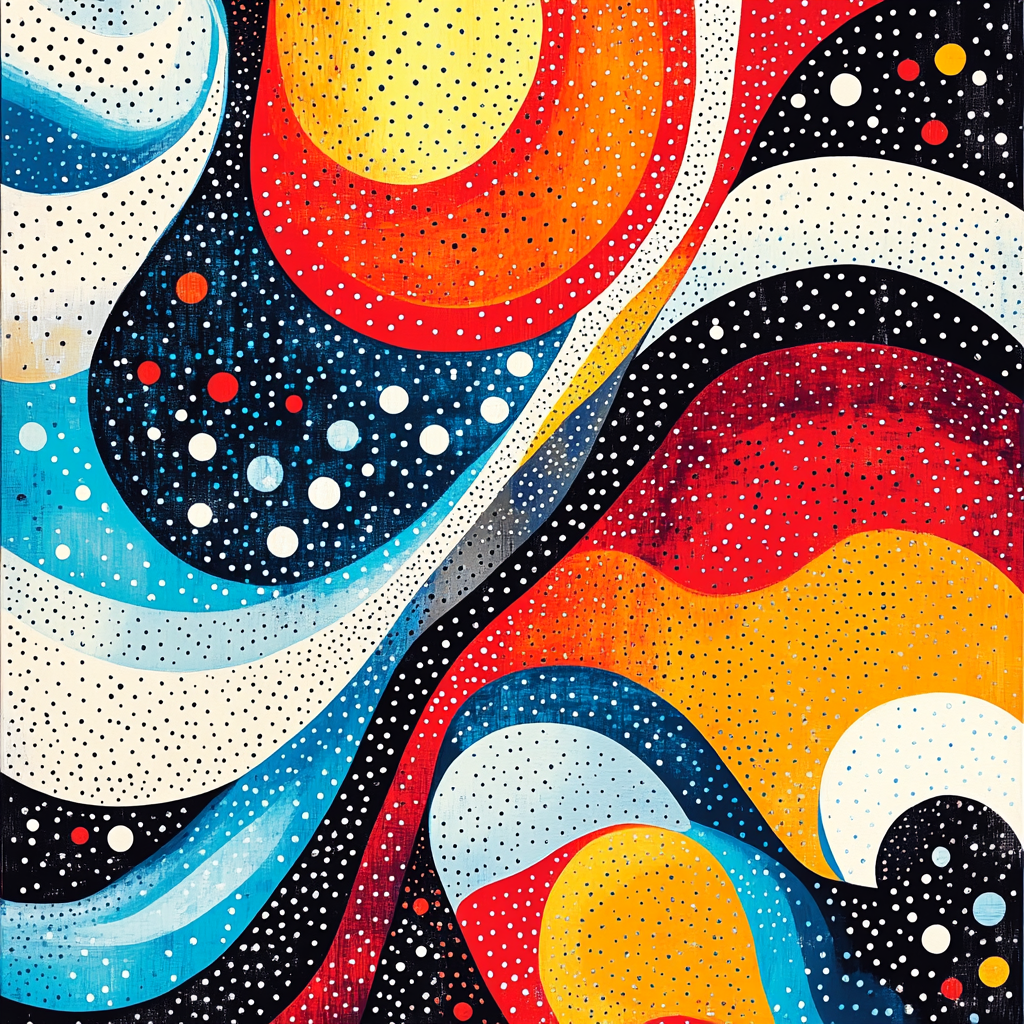 Yayoi Kusama Inspired Cosmic Infinity Loops paint by number