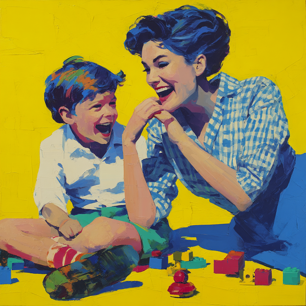 Playful Moments With Mom Paint By Color