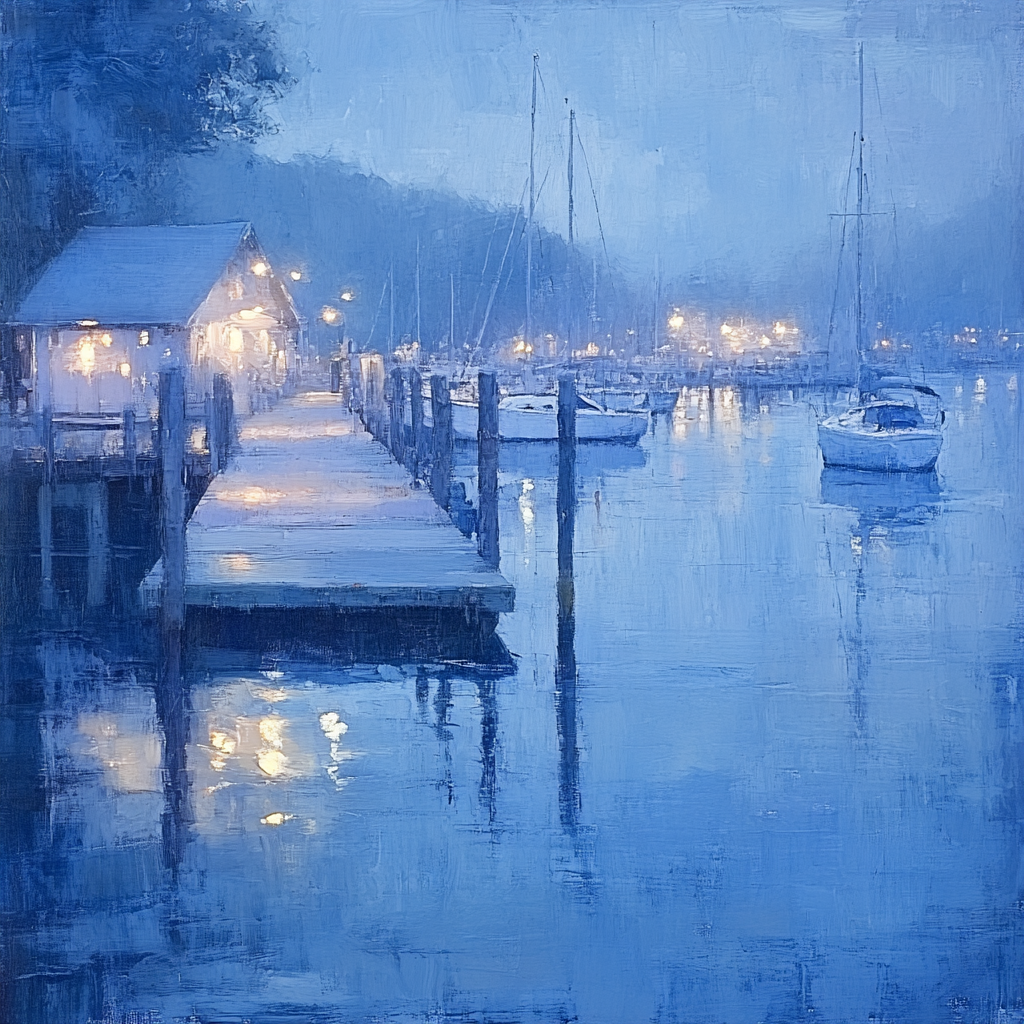 Whistler Inspired Dusk Wharf Numbered painting kits