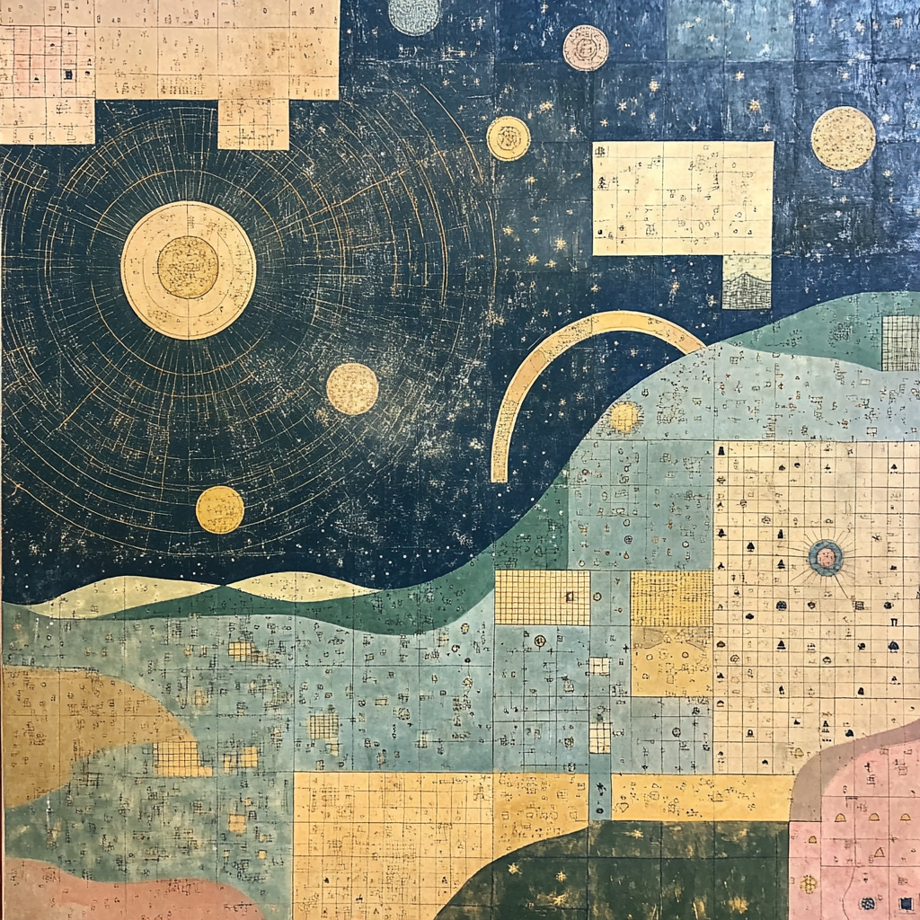 Paul Klee Inspired Star Cartography Paint by numbers kits