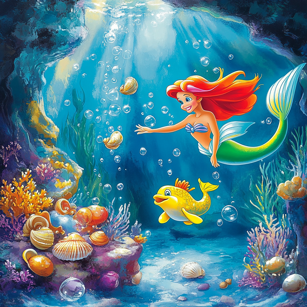 Ariel Undersea Grotto Number painting