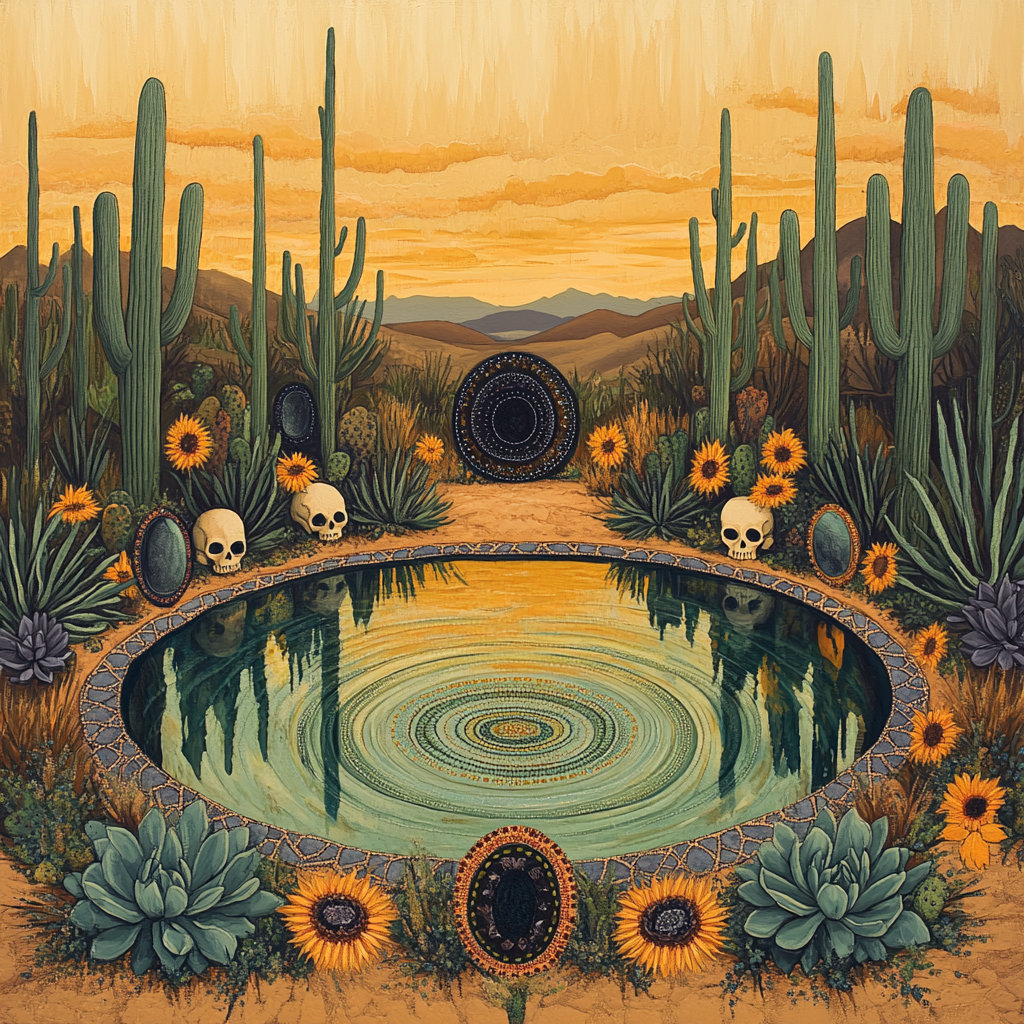 Frida Kahlo Inspired Desert Mirror Painting by numbers kit