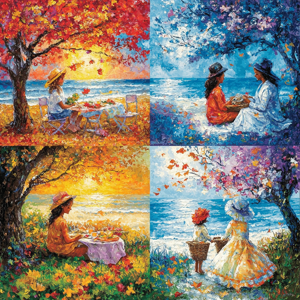 Loving Through The Seasons Number Painting