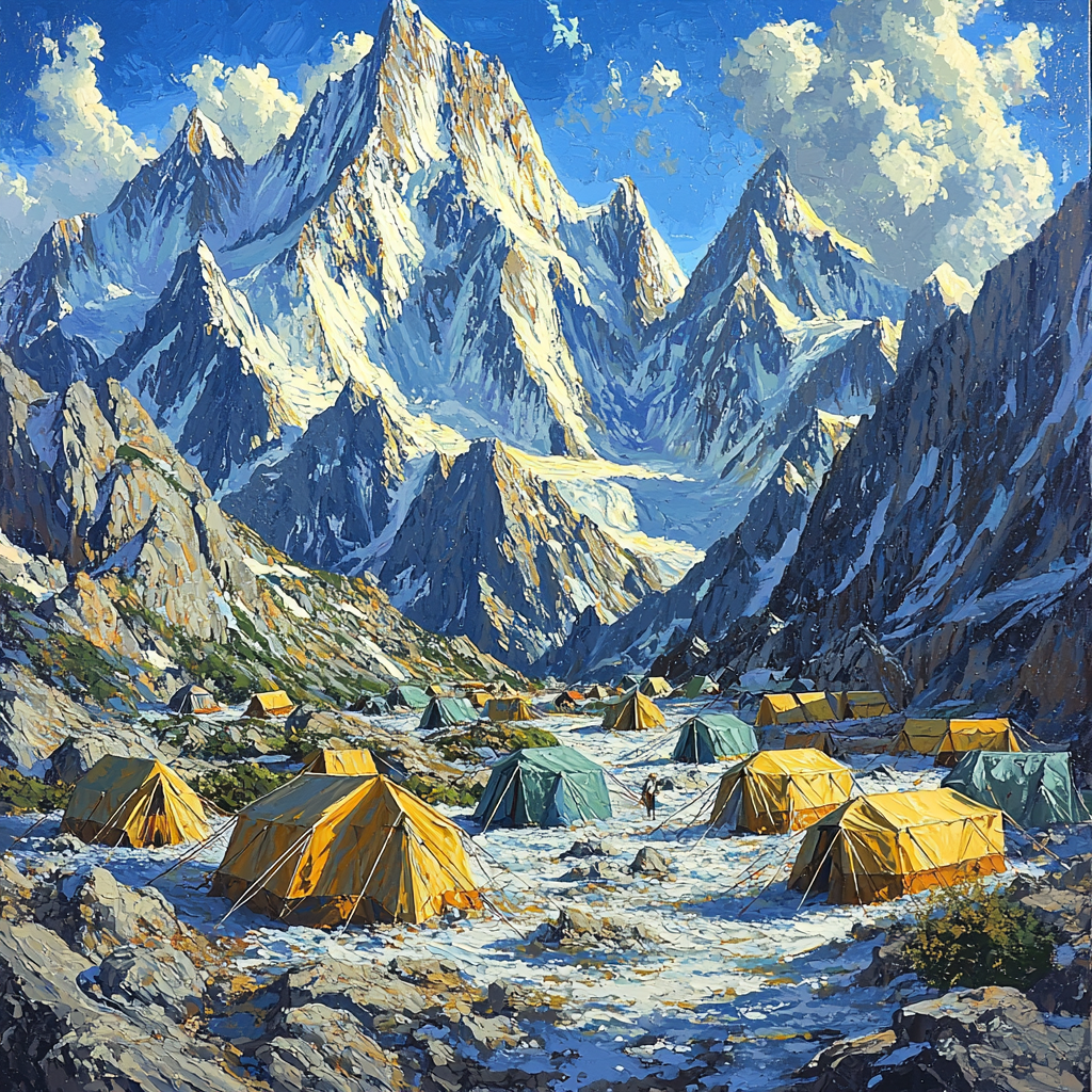 Mount Everest Base Camp - Nepal Paint By Numbers