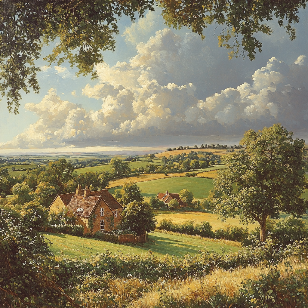 John Constable Inspired Rustic Countryside paint by numbers