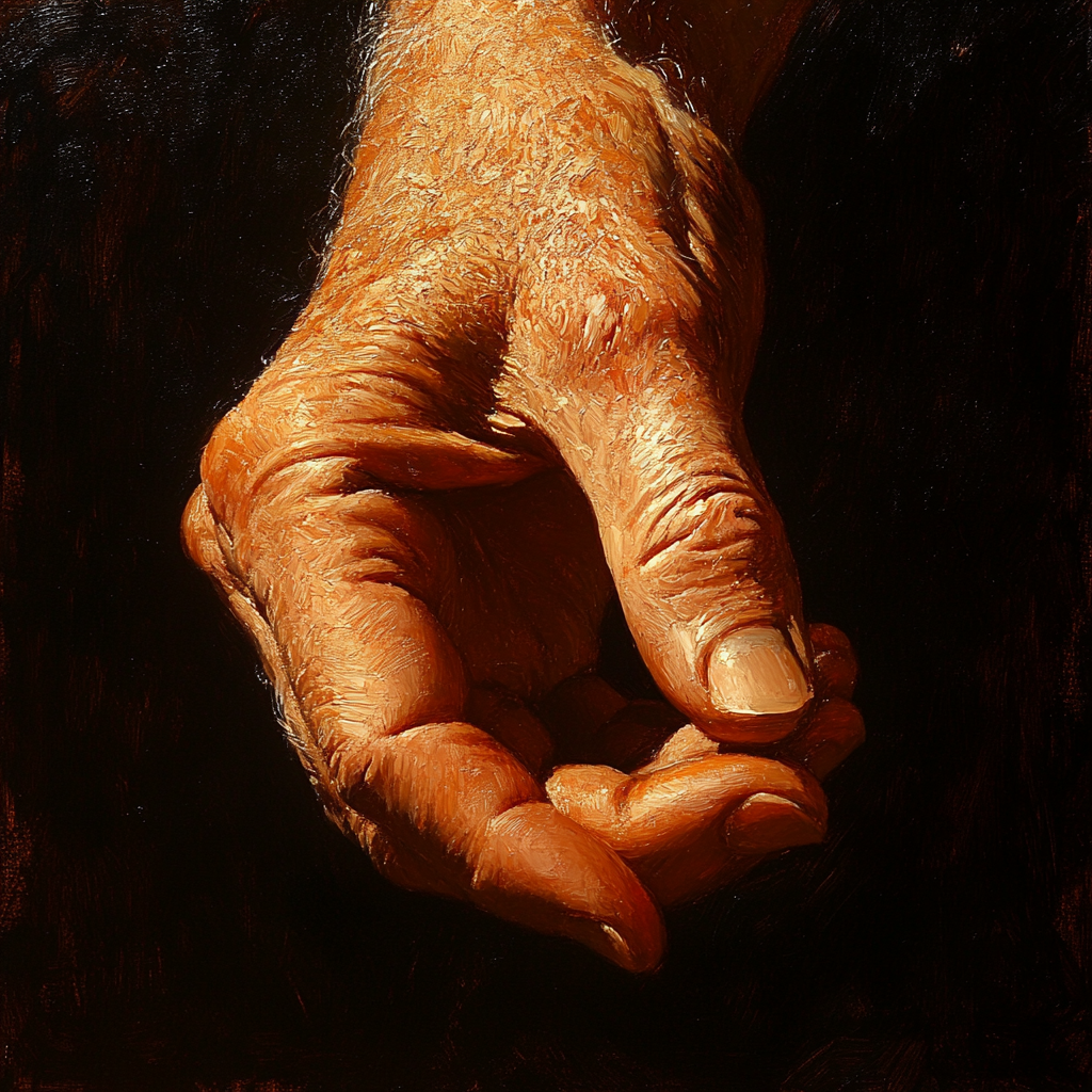 Rembrandt Inspired Study Of Hands painting number kit