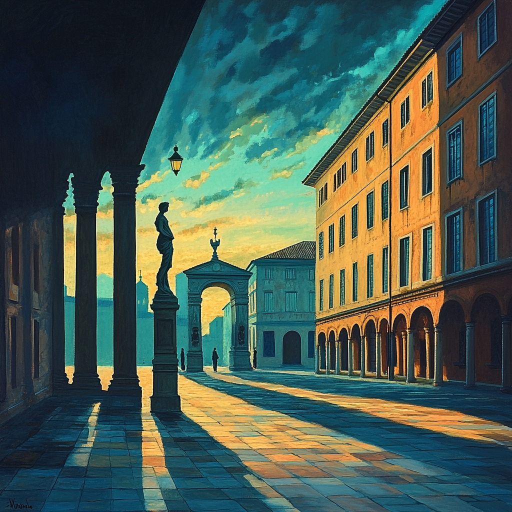 Giorgio De Chirico Inspired Empty Square paint by number