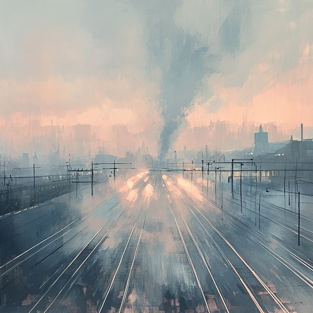 Edgar Degas Inspired Quiet Sonata Of Steam Trains Numbered painting kits