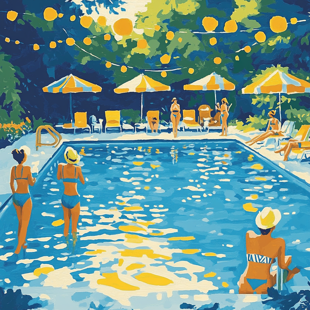 David Hockney Inspired Poolside Afternoon painting number kit