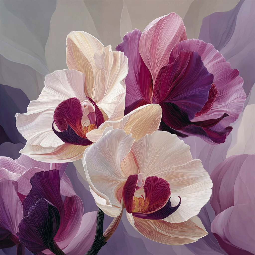 Georgia Okeeffe Inspired Orchids Paint by numbers kits
