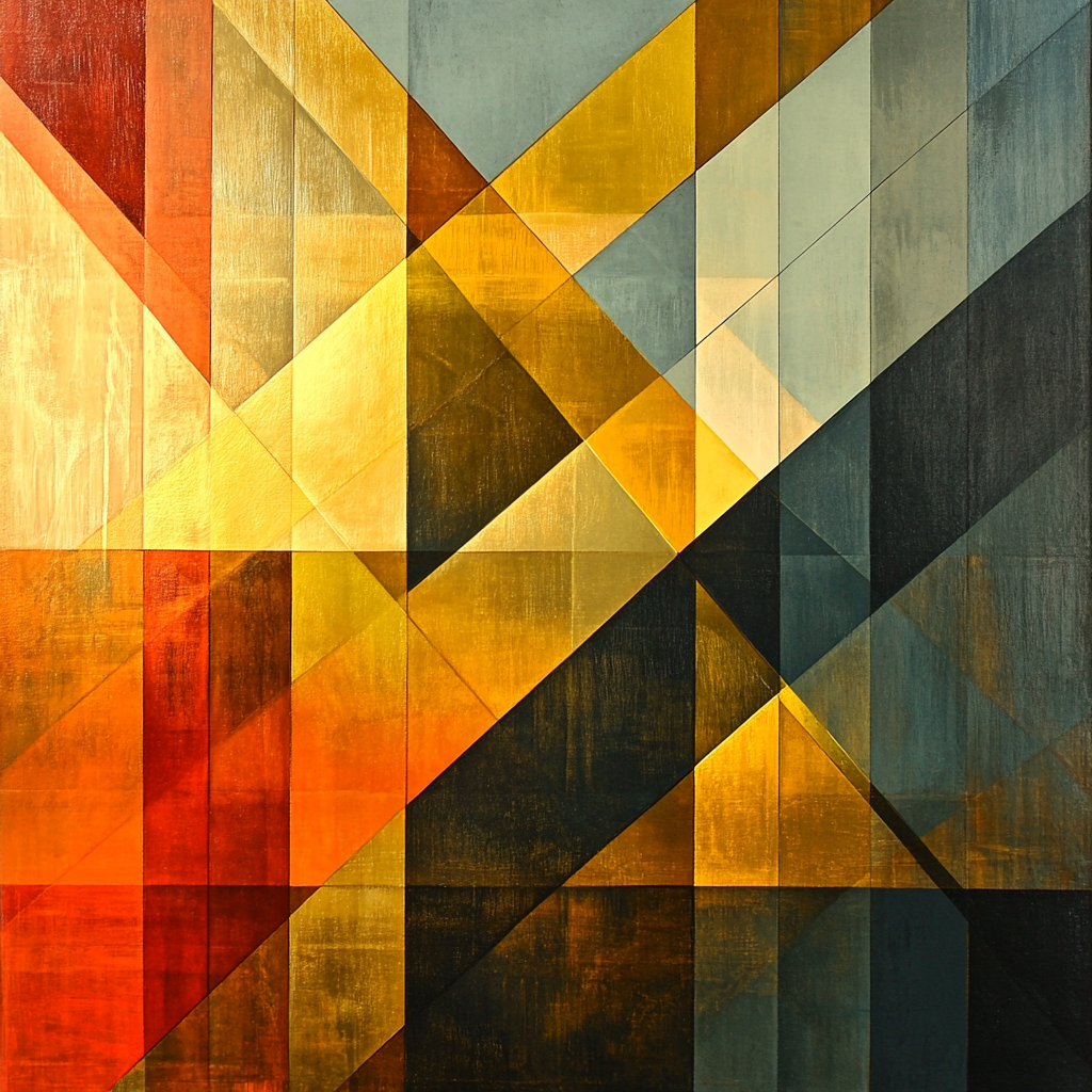 Giacomo Balla Inspired Sunlight Street paint by color
