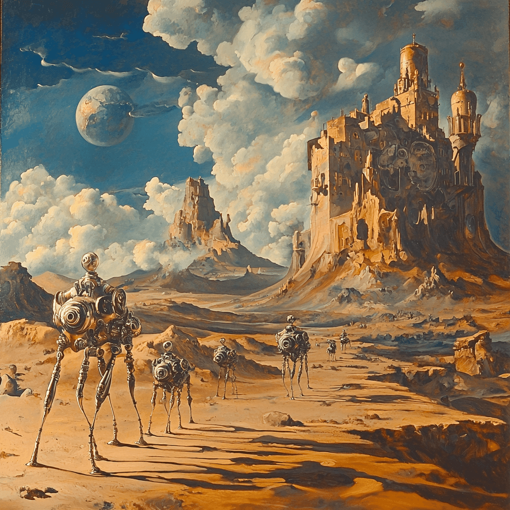 Salvador Dali Inspired Mechanical Safari Expedition Painting By Numbers Kit