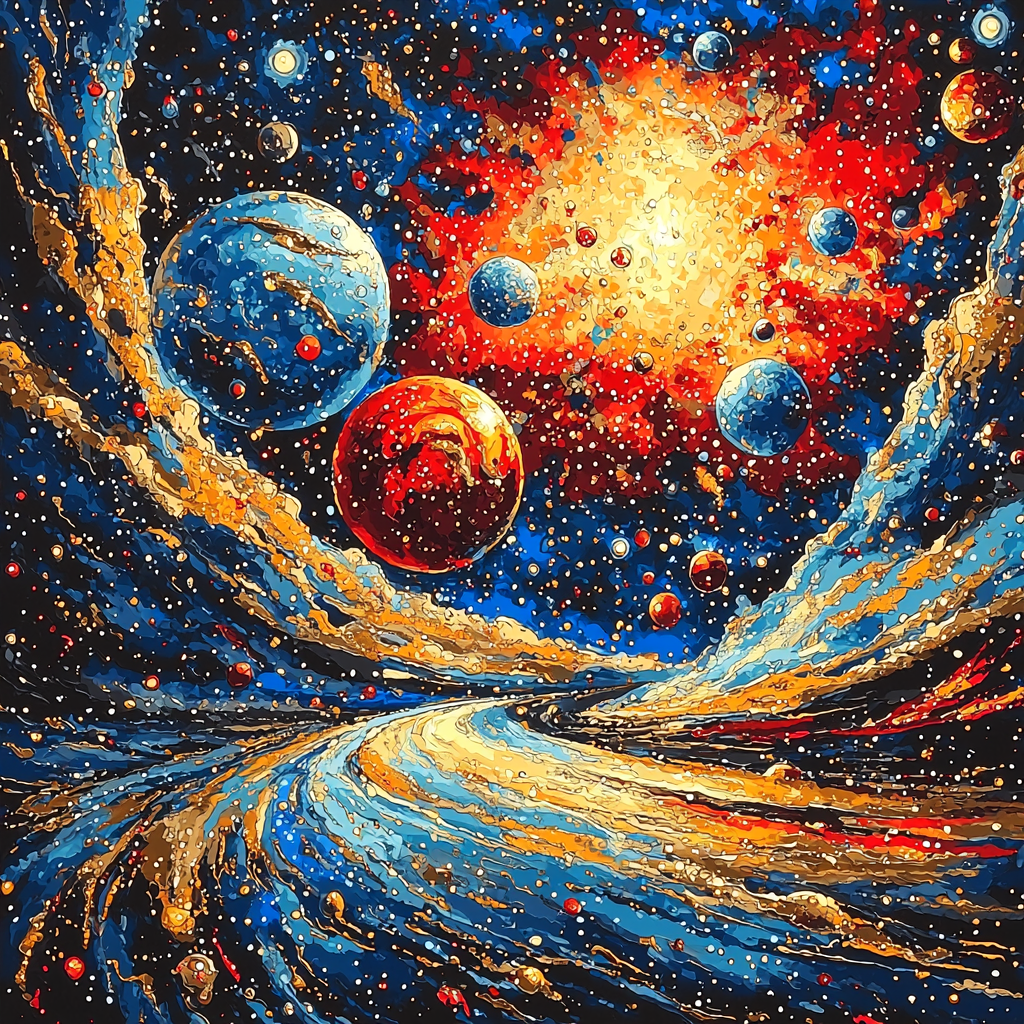 Salvador Dali Inspired Planetary Symphony Painting Number Kit