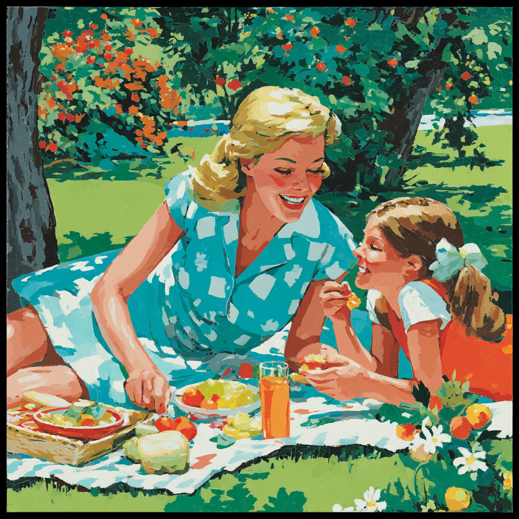 Family Picnic Joy Number Painting