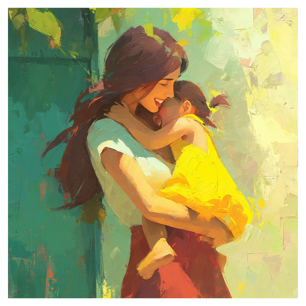 A Hug In The Morning Light Paint By Color