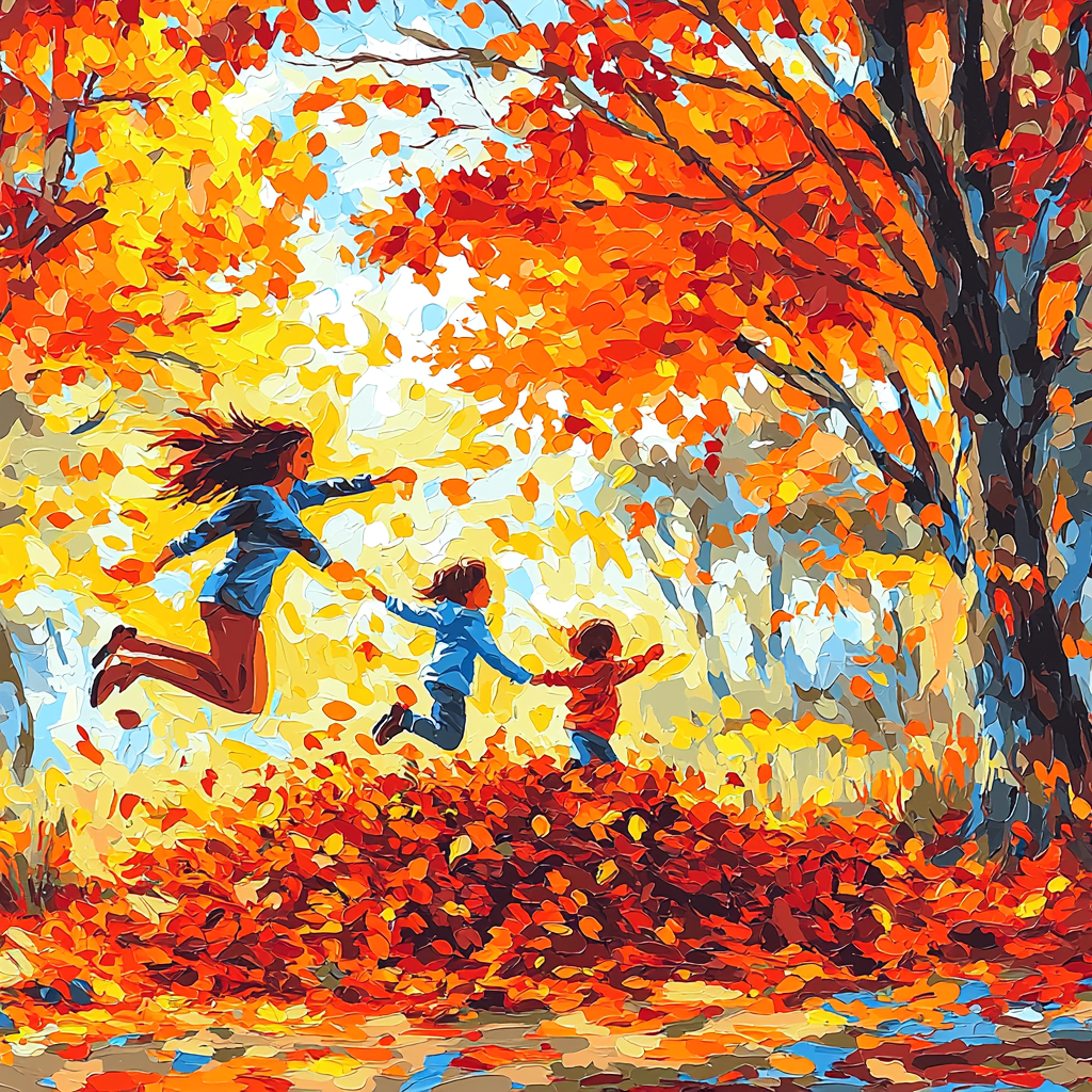 Rustling Leaves And Laughter Painting Number Kit