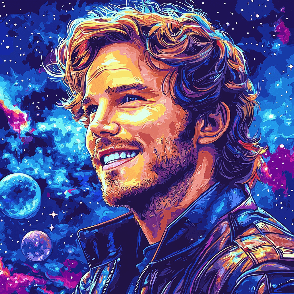 Chris Pratt: Channeling The Spirit Of Star-Lord Number Painting