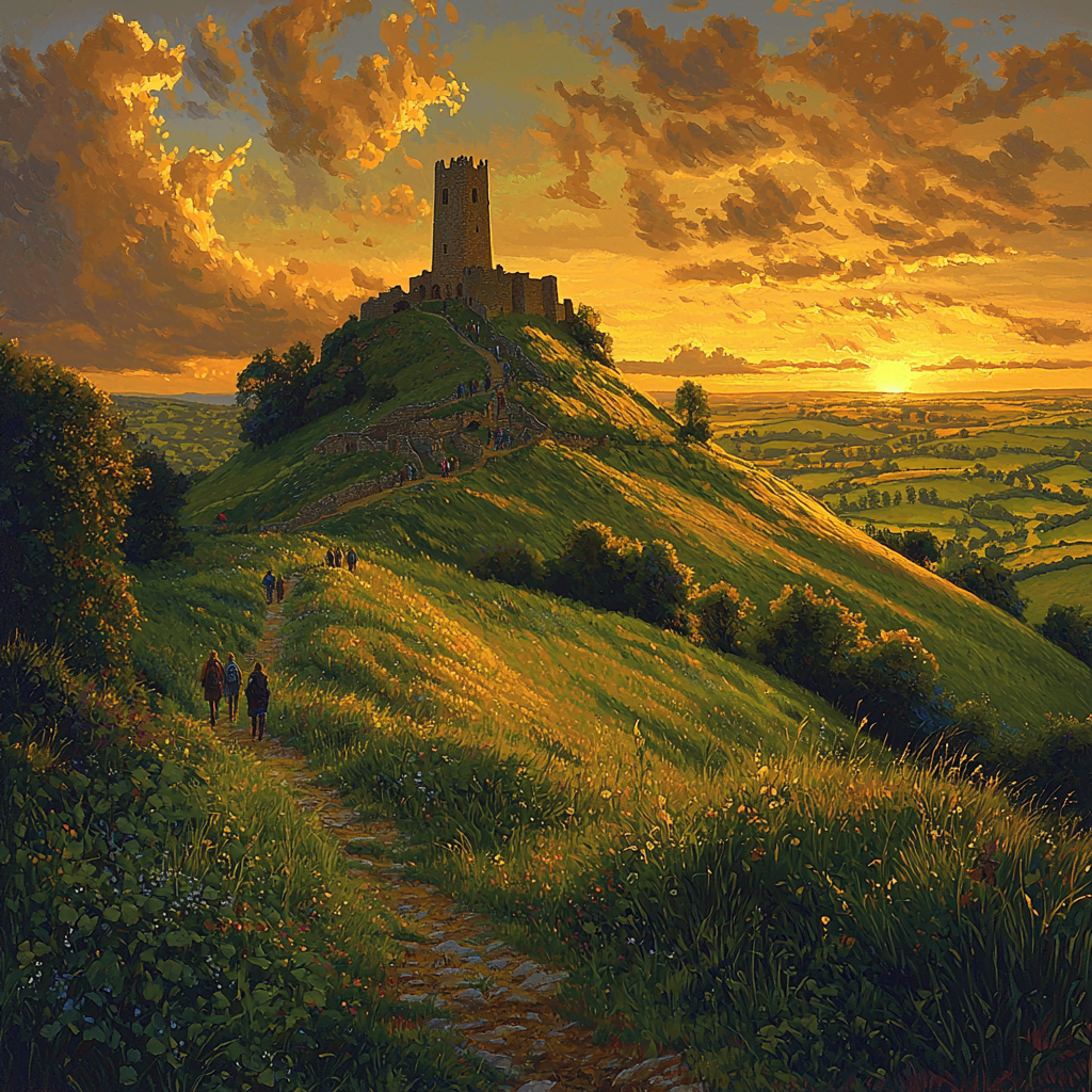 Glastonbury Tor DIY Paint By Numbers