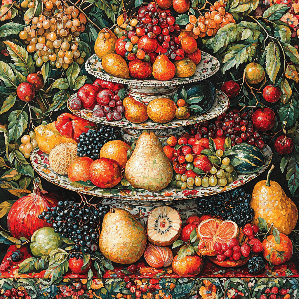 Giuseppe Arcimboldo Inspired Fruitful Bounty Abundance Paint By Numbers Kits