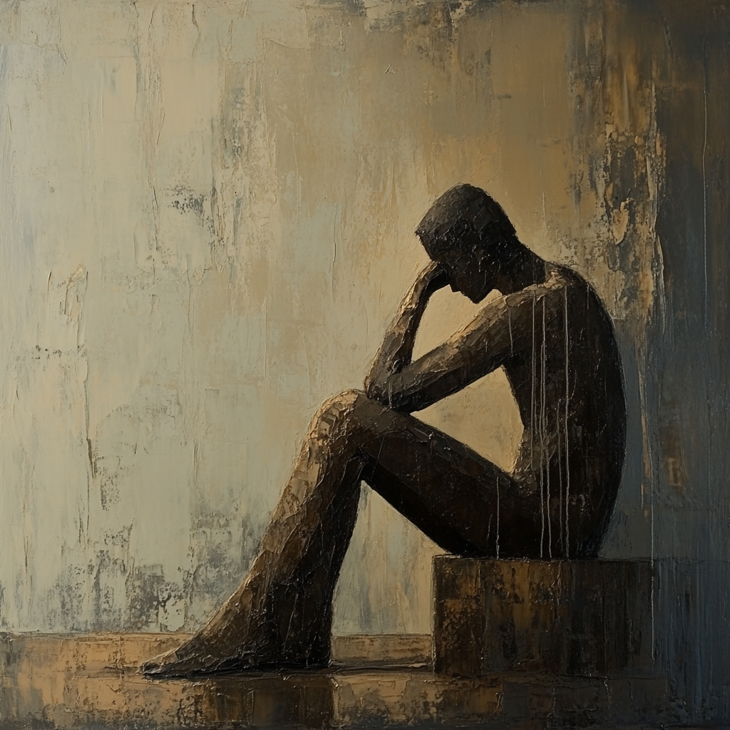 Auguste Rodin Inspired Sculptural Study paint by color