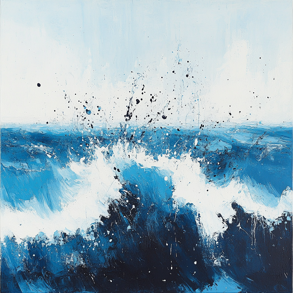 Pollock Inspired Surf Energy Paint by numbers art