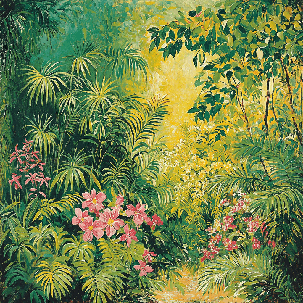 Henri Rousseau Inspired Botanical Delight Paint By Color