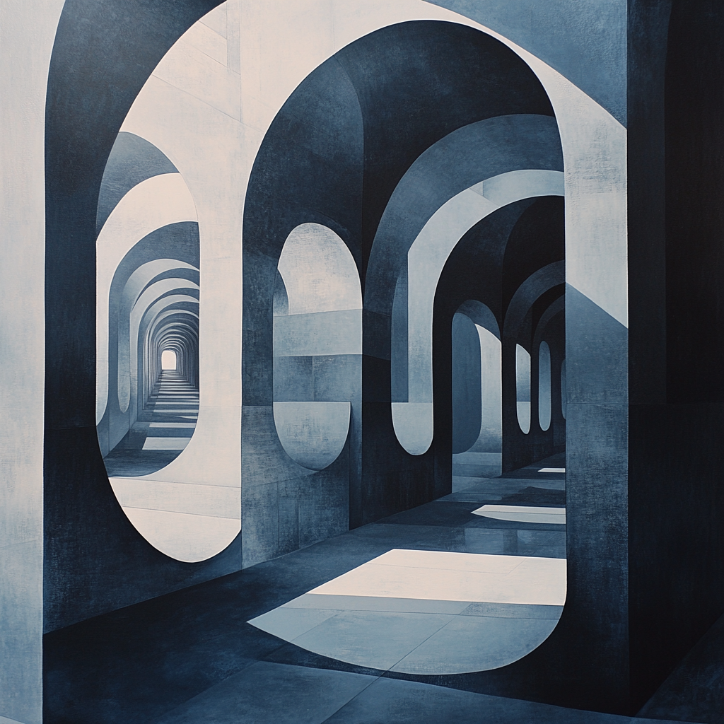 M.C. Escher Inspired Fractal Atrium DIY paint by numbers