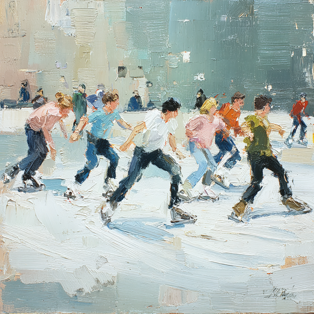 Edgar Degas Inspired Skating Class paint by number